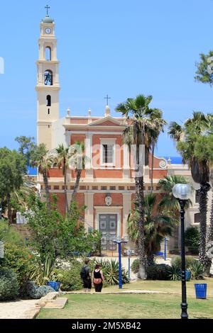 TEL AVIV, ISRAEL - MAI 9 2011: Dies ist die Franziskanerkirche St. aus dem 17. Jahrhundert Peter in Jaffa. Stockfoto