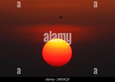 Chennai, Tamil Nadu, Indien. 31. Dezember 2022. Letzter Sonnenuntergang um 2022 Uhr in Chennai. (Kreditbild: © Sri Loganathan/ZUMA Press Wire) Kredit: ZUMA Press, Inc./Alamy Live News Stockfoto