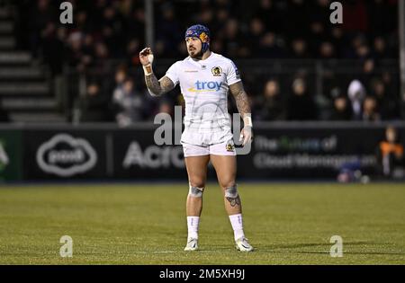 Barnet, Vereinigtes Königreich. 31. Dezember 2022. Premiership Rugby. Saracens V Exeter Chiefs. Stone-X-Stadion. Barnet. Jack Nowell (Exeter) beim Rugby-Spiel der Saracens V Exeter Chiefs Gallagher Premiership. Kredit: Sport In Pictures/Alamy Live News Stockfoto