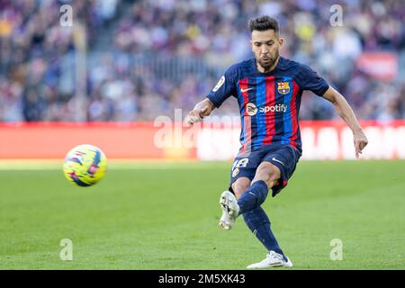 Camp Nou, Barcelona, Spanien. 31. Dezember 2022. La Liga Santander, Barcelona gegen Espanyol; Jordi Alba (Barcelona) Kredit: Action Plus Sports/Alamy Live News Stockfoto