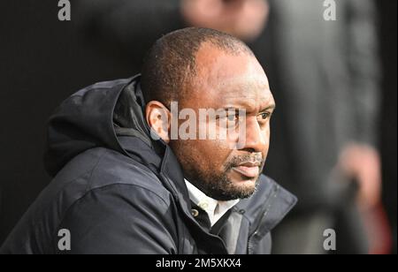 Bournemouth, Großbritannien. 31. Dezember 2022. 31. Dezember 2022; Vitality Stadium, Boscombe, Dorset, England: Premier League Football, AFC Bournemouth versus Crystal Palace; Patrick Vieria Manager von Crystal Palace Credit: Action Plus Sports Images/Alamy Live News Stockfoto