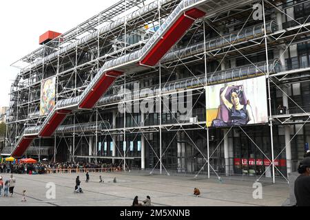 Paris, France - October 24, 2022: The outside of the Centre Georges Pompidou in Paris. Stockfoto