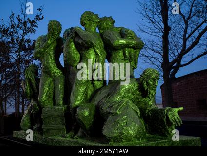 „The Immigrants, 1973“ im Battery Park, New York City, USA Stockfoto