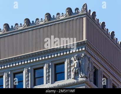 Das Ellicott Square Building, einst das größte Bürogebäude der Welt, wurde von Daniel Burnham & Company entworfen und 1896 fertiggestellt. Stockfoto