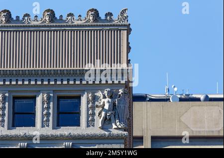 Das Ellicott Square Building, einst das größte Bürogebäude der Welt, wurde von Daniel Burnham & Company entworfen und 1896 fertiggestellt. Stockfoto