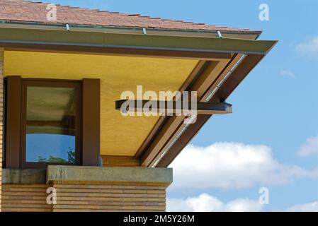 Der denkmalgeschützte Martin House Complex gilt als eines der besten Wohngebäude von Frank Lloyd Wright. Stockfoto