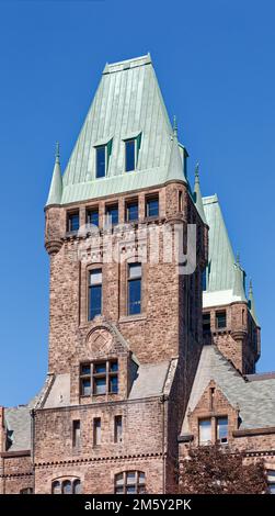 Richardson Olmsted Complex, eine ehemalige Nervenklinik, wird zur adaptiven Wiederverwendung als Konferenzzentrum restauriert. Stockfoto