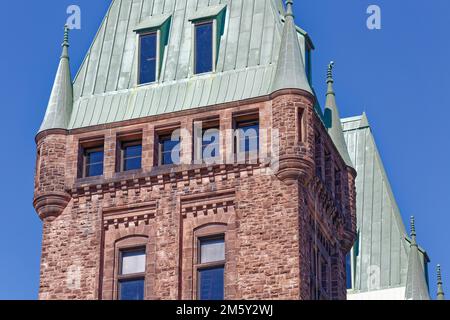 Richardson Olmsted Complex, eine ehemalige Nervenklinik, wird zur adaptiven Wiederverwendung als Konferenzzentrum restauriert. Stockfoto