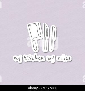 Satz Messer Aufkleber Vektor Stock Vektor