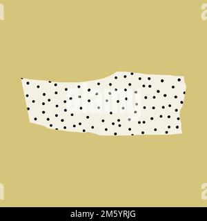 Schwarze Punktmuster auf beigefarbenem Hintergrund-Bannervektor Stock Vektor