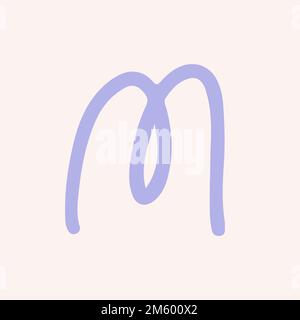 M-Buchstabe-Doodle-Typografie-Vektor Stock Vektor