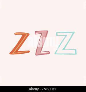 Buchstabe Z Schriftart Schriftart Typografie-Set-Vektor Stock Vektor