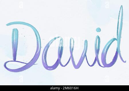 David Name Hand Schriftart Vektor Schriftart Stock Vektor