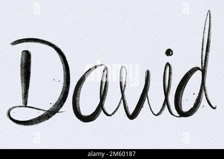 Handgezeichnete David-Vektorschrifttypographie Stock Vektor