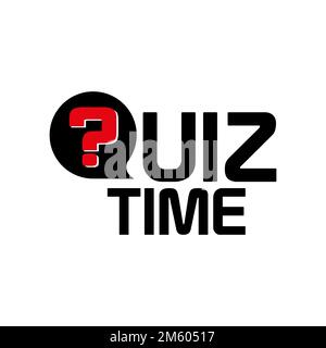 Quizzeit mit creatif-Schriftartdesign. Stock Vektor