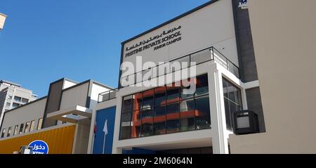 Unberührte Privatschule, Junior Campus, Al Nahda 2, Dubai, Vereinigte Arabische Emirate Stockfoto