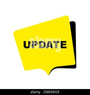 Neues Update-Zeichen auf weißem Hintergrund Stock Vektor
