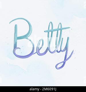 Betty zwei vektorfarbene Schriftart Stock Vektor
