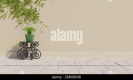 3D realistische Innenkonzepte für leere Räume und Anlageneinrichtungen realistische Kompositionen. Stockfoto
