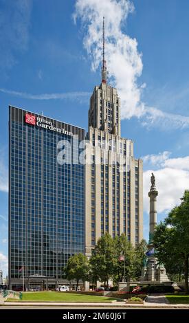 Das Rand Building, das höchste Gebäude von Buffalo im Jahr 1929, gehört immer noch zu den höchsten der Stadt. Einige glauben, dass der Rand das Empire State Building inspiriert hat. Stockfoto