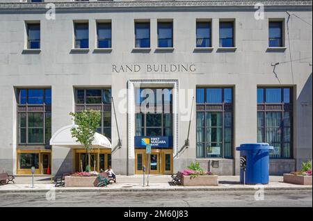 Das Rand Building, das höchste Gebäude von Buffalo im Jahr 1929, gehört immer noch zu den höchsten der Stadt. Einige glauben, dass der Rand das Empire State Building inspiriert hat. Stockfoto