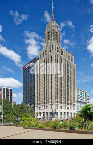 Das Rand Building, das höchste Gebäude von Buffalo im Jahr 1929, gehört immer noch zu den höchsten der Stadt. Einige glauben, dass der Rand das Empire State Building inspiriert hat. Stockfoto