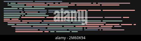 Cartoon-Codierung simulierte Linien Vektor-Illustration Stock Vektor