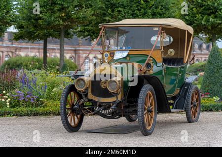 Oldtimer Le Zebre, Frankreich 1912, 1 Zylinder, 2-Gang, 415 kg, 35 km h, 5 hp, Classic Gala, International Concours d'Elegance, Schwetzingen, Deutschland Stockfoto