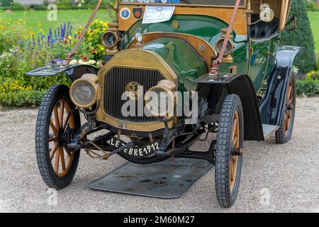 Oldtimer Le Zebre, Frankreich 1912, 1 Zylinder, 2-Gang, 415 kg, 35 km h, 5 hp, Classic Gala, International Concours d'Elegance, Schwetzingen, Deutschland Stockfoto