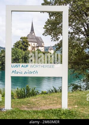 Maria Woerth, Kirche St. Primus und Felician, Woerth-See, Kärnten, Österreich Stockfoto