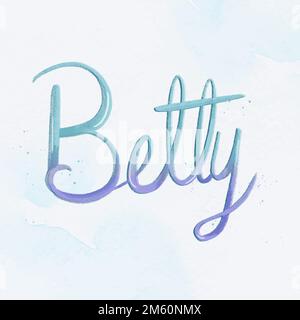 Betty zwei vektorfarbene Schriftart Stock Vektor
