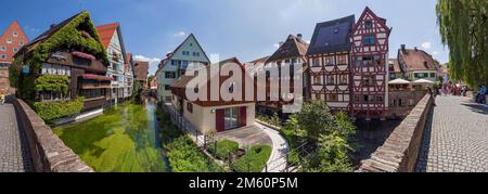 Angelstadt Ulm Panorama Deutschland Stockfoto