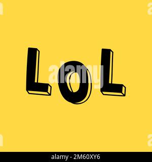 Lol-Vektorworttypographie Stock Vektor
