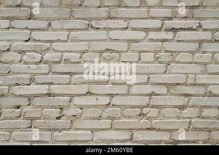 Weiße Backsteinwand kann als Hintergrund verwendet werden Stockfoto