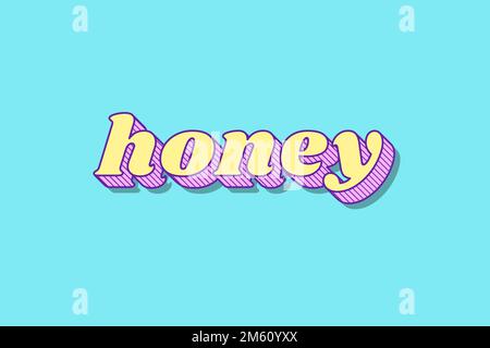 Flippige, auffällige Honig-Typografie-Vektordarstellung Stock Vektor