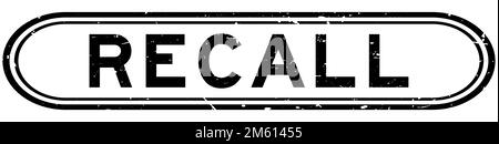 Grunge schwarz erinnern Wort Gummi Siegel Stempel auf weißem Hintergrund Stock Vektor