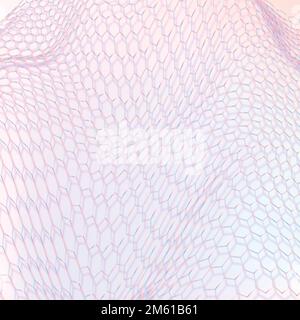 3D-Wellenmuster in Violett Stock Vektor