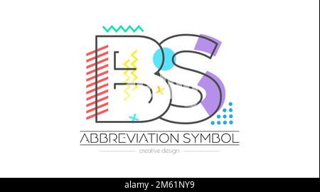 Buchstaben B und S. Zusammenführung von zwei Buchstaben. Initialen Logo oder Abkürzung. Vektordarstellung für kreatives Design und kreative Ideen. Flacher Stil. Stock Vektor