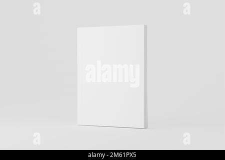 US Letter Softcover Bucheinband Weiß Blank Mockup Stockfoto