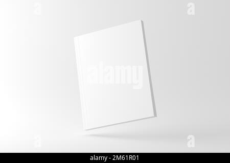 US Letter Softcover Bucheinband Weiß Blank Mockup Stockfoto