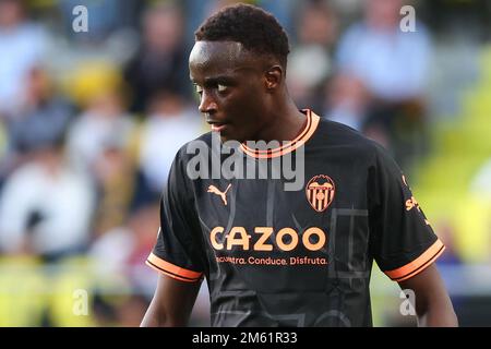 Mouctar Diakhaby von Valencia CF während des Spiels La Liga zwischen Villarreal CF und Valencia CF am Estadio de la Ceramica in Villarreal, Spanien. Stockfoto