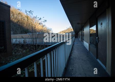 Ein verlassenes Hotel im Zentrum von Appalachen. Stockfoto