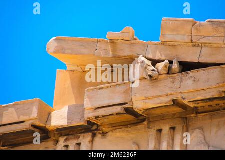 Pferdekopf im Parthenon, Athen, Griechenland Stockfoto