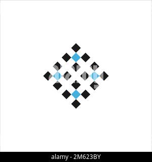 Quadratisches Designelement im ukrainischen Zierdesign. Darstellung des Rohteilvektors isoliert auf weißem Hintergrund. Stock Vektor