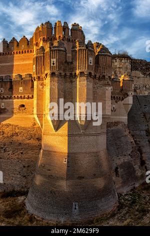 Schloss Coca, Coca, Provinz Segovia, Kastilien und Leon, Spanien / Castillo de Coca, Castilla y Leon Stockfoto