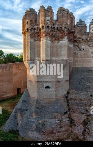 Schloss Coca, Coca, Provinz Segovia, Kastilien und Leon, Spanien / Castillo de Coca, Castilla y Leon Stockfoto