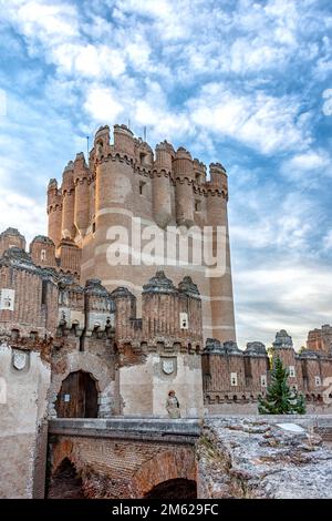 Schloss Coca, Coca, Provinz Segovia, Kastilien und Leon, Spanien / Castillo de Coca, Castilla y Leon Stockfoto