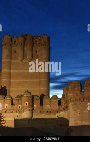 Schloss Coca, Coca, Provinz Segovia, Kastilien und Leon, Spanien / Castillo de Coca, Castilla y Leon Stockfoto