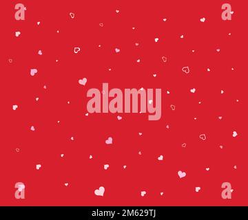 Süßes, handgezeichnetes Herzmuster – großartig zum Valentinstag Stock Vektor