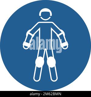 ISO 7010 M049 – Persönliche Schutzausrüstung für den Sport verwenden Stock Vektor